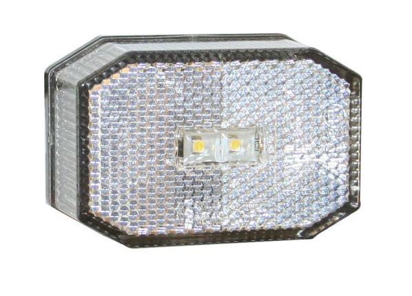 Aspöck Flexipoint 1 LED markeringslykt hvit 9-33V