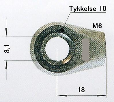 Øye 8,1-10x18-M6 for GF8/19 Zink (280827)