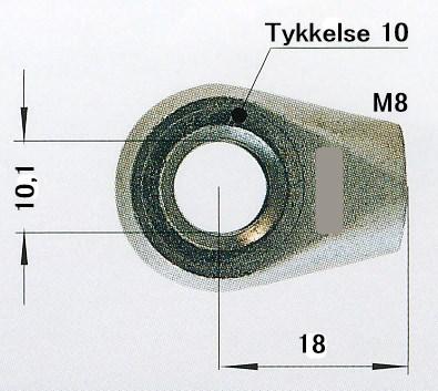 Øye 10,1-10x18-M8 for GF10/22 Zink (280933)