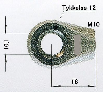 Øye 10,1-12x16-M10 for GF14/28 Zink (280874)