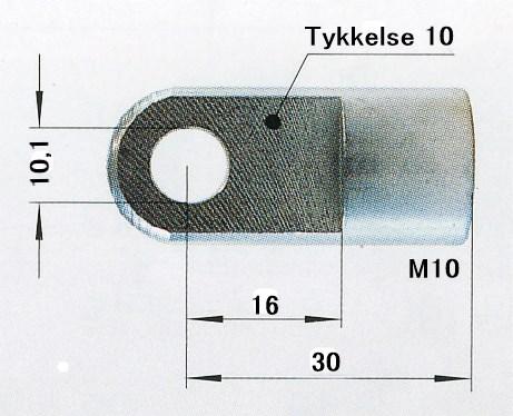 Øye 10,1-10x30-M10 for GF14/28 Stål (280878)