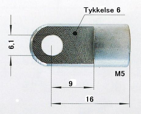 Øye 6,1-6x16-M5 for GF6/15-stempel Stål (280835)