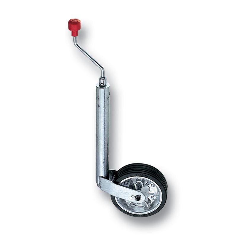 Støttehjul Ø48mm 300Kg AL-KO Plus, 200x50mm hjul gummi/metall