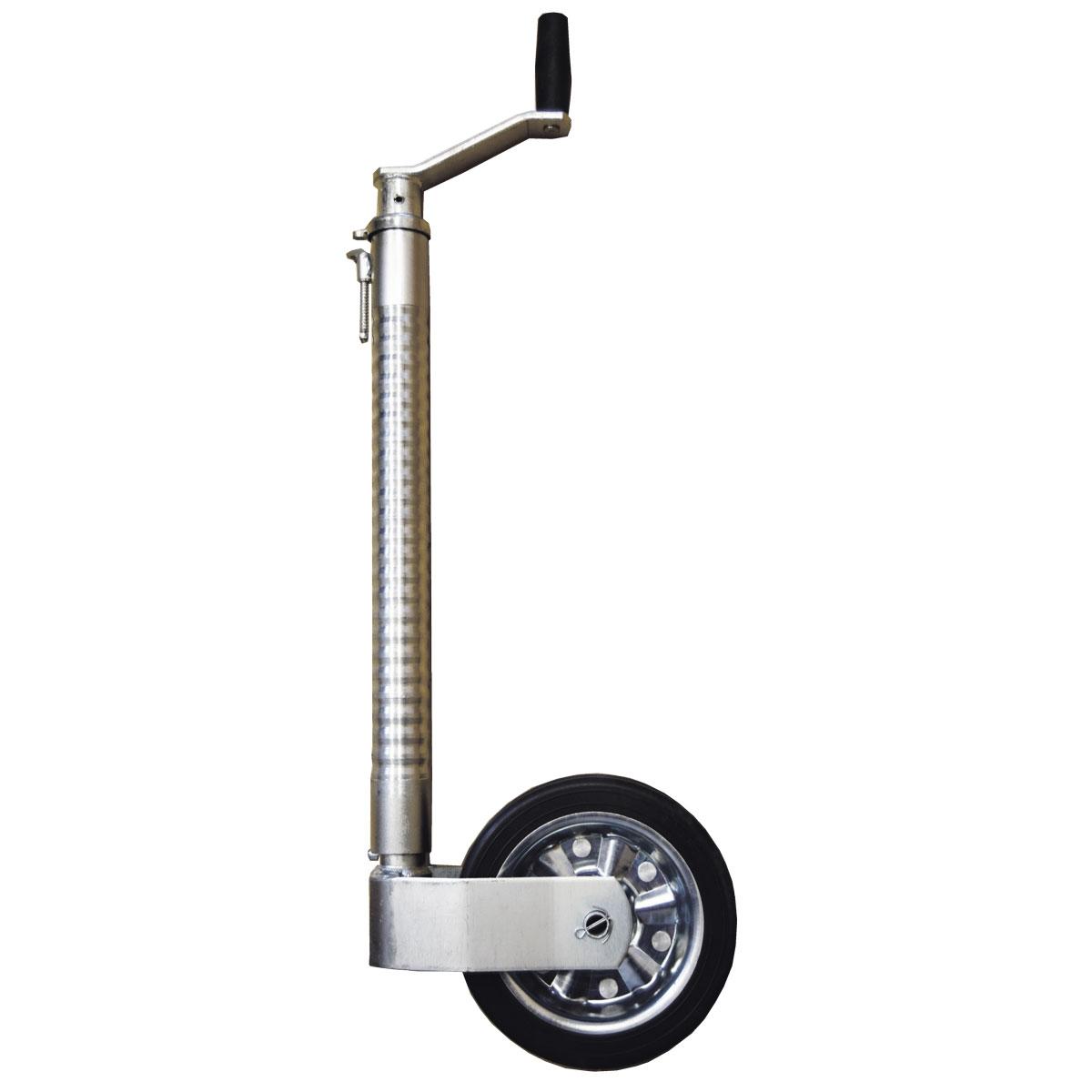 Støttehjul Ø48mm 500Kg riller L518mm, 228x58mm hjul gummi/metall