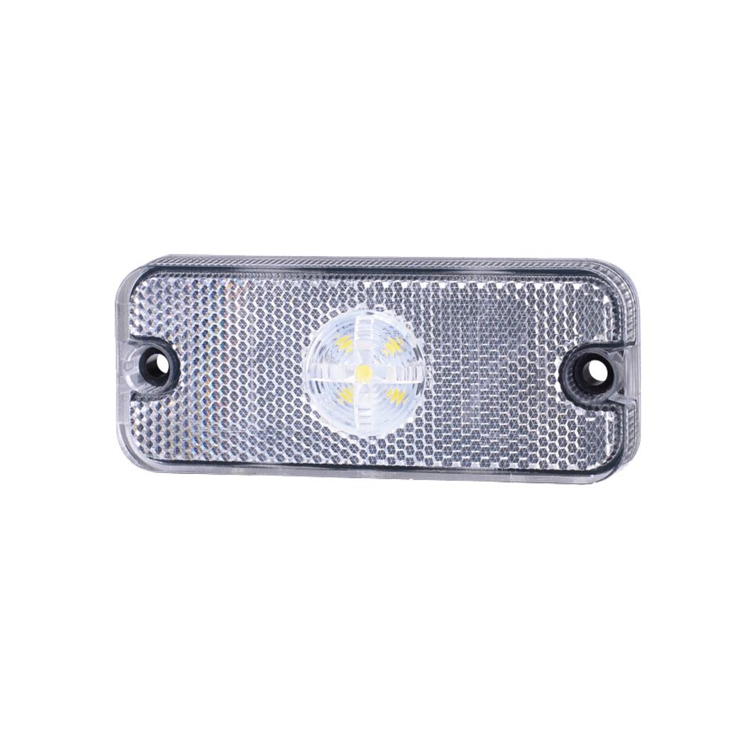Markeringslykt LED hvit 9-32V uten holder, 500mm kabel Snap-In