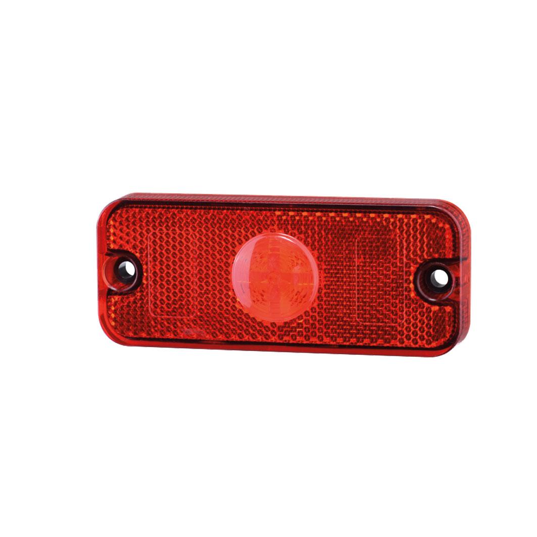 Markeringslykt LED rød 9-32V uten holder, 2500mm kabel Snap-In