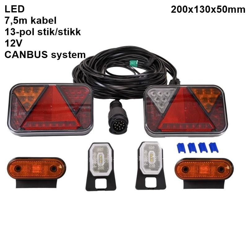 Lyktesett LED Fristom FT-270 CANBUS 7,5m 12V 13-pol