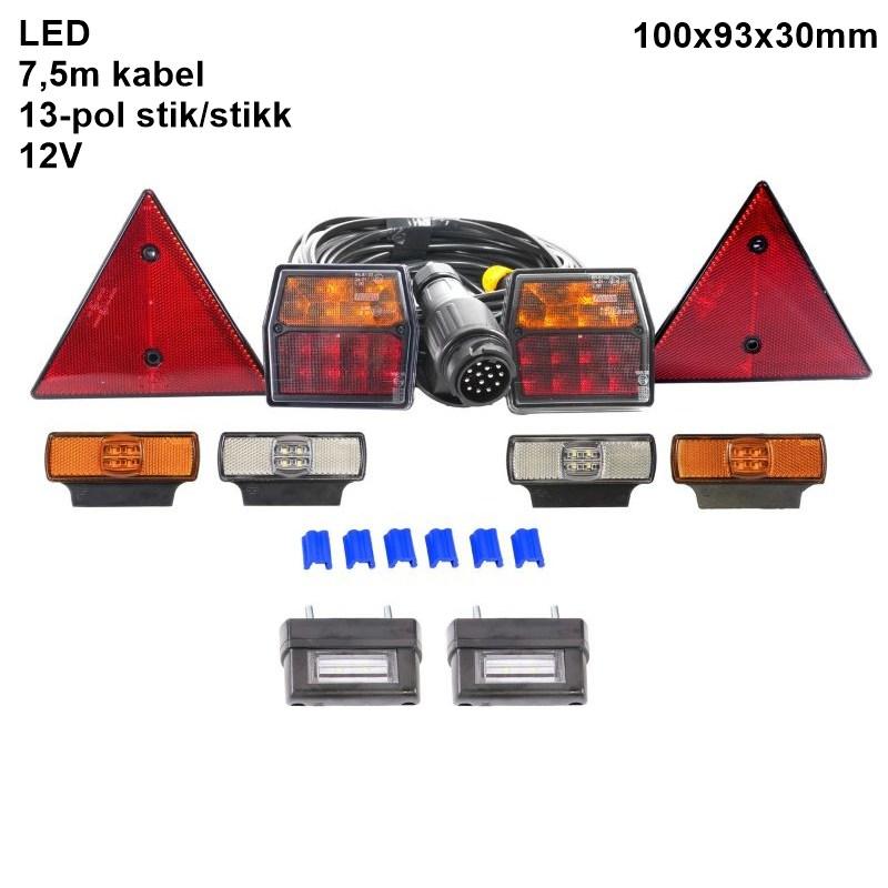 Lyktesett LED Fristom FT-222 7,5m 13-pol