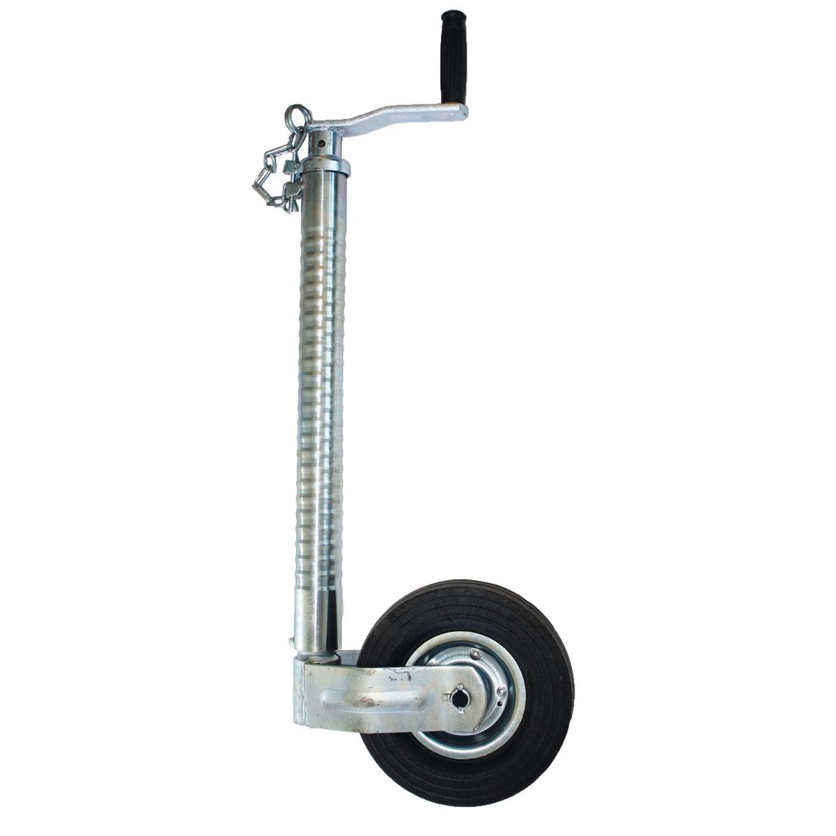 Støttehjul Ø48mm 300Kg Knott/Ifor W. riller bred, 220x70mm gummi/metall